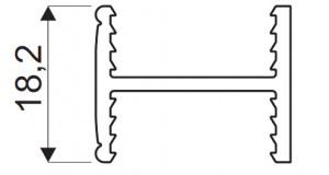 SEVROLL 05804 GM 18 összekötő profil H18 3m ezüst