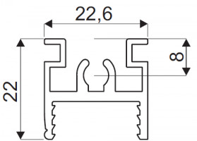 SEVROLL 05796 GM 18 vezető profil 2,35m oliva