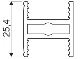 SEVROLL 05806 GM 18 összekötő profil H25 3m ezüst