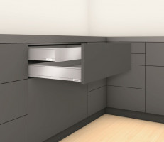 K-BLUM Legrabox M 500mm/70 kg, Blumotion/TOB, karbon fekete CS-M, csavar