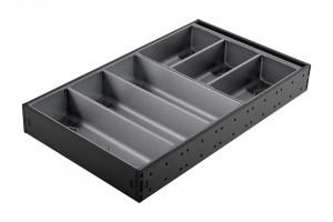 StrongMax evőeszköztartó készlet ´M=500, SZ=276 mm fekete, 3+2 tálakkal