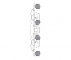 BLUM 20S42T1 Aventos HK Top front vasalat vékony anyagokhoz, Expando T