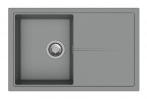 StrongSinks S3 Gránit mosogató Labe 780, 780 x 500mm, csepegtetővel, szürke