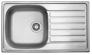 StrongSinks S1 Mosogató Mohan szatén rozsdam.acél 860x500 csepegtető,felső szer.