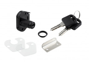 StrongLocks Zásuvkový zámek mini, černá, různé kombinace + kovový protikus