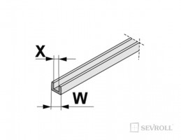 SEVROLL 20102  tömítés üvegre 18/4mm szimmetrikus 25m