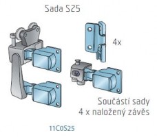 S-S25 (H25SD) vasalat szett harmonikaajtóra 25kg