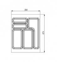 StrongIn Evőeszköztartó 354x474 mm StrongBox fehér