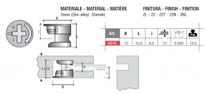 Excenter EC10 átmérő 12mm