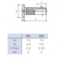 StrongFix Összekötő vasalat anya M6x30mm nikkel