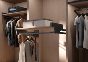 KES Conero ruhalift polccal, LW 995-1188mm, 18kg, fekete