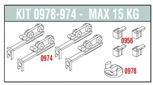 SISCO 978/974 vasalat szett üvegre 2 ajtószárny