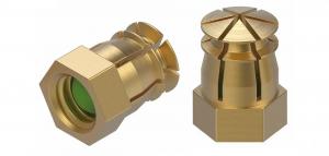 BU39 Becsavarható tipli golyóval M6x9/8 mm sárgaréz