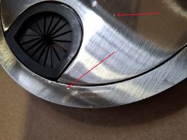 STRONG Kábelkivezető fém 80 mm csiszolt acél