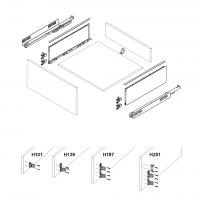 K-HETTICH komplet AvanTech YOU 77/550, bílá, 30 kg, Q/SiSy, vrut