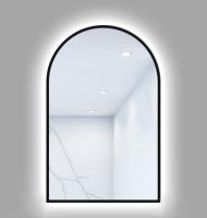 Osvětlené zrcadlo 800x500mm Portal Line Backlight černá mat studená bílá Osvětlené zrcadlo 800x500mm Portal Line Backlight černá mat studená bílá