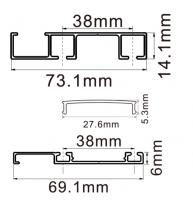 StrongLine Piato felső és alsó vezetés, takaróprofil 3 m, ezüst eloxált