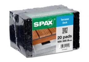 SPAX PAD talp 100x100x8mm, 20db