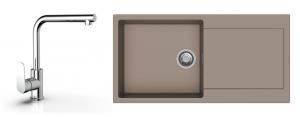 K-StrongSinks S3 mosogató szett Zala 1000, barna + Stréva csaptelep, króm