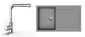 K-StrongSinks S3 mosogató szett Zala 860, szürke + Stréva csaptelep, króm