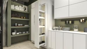 K-KES Dispensa, potravinová skříň, K-Line, bílá, 400/1600-2000