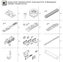 TERNO T-Belt Step sada kování pro první dveře 80kg černá