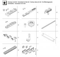 TERNO T-Belt Step sada kování pro prostřední dveře 80kg černá
