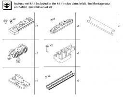 TERNO T-Belt Step sada kování pro synchronní dveře 80kg černá