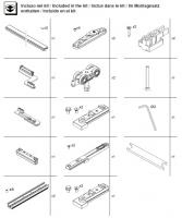 TERNO T-Belt Universal sada kování pro fixní dveře 80kg černá