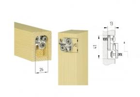 KNAPP K047 DUO 26/26mm öszekötő fa profilokhoz