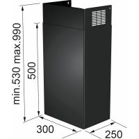 FRANKE Tartozék 112.0683.832 teleszkópos kémény fekete