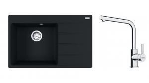 FRANKE Szett G251FM CNG 611-78 TL/2 fekete matt + FS 3230.031