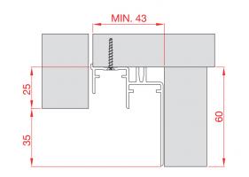 TERNO alsó profil 920/N 3m elox