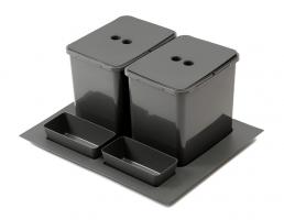 StrongBins szorter 2x16 l, 600 mm-es fiókban, antracit