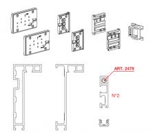 TERNO Fine kompletní sada profilů pro vnitřní dveře 1000x2700mm,28mm,černý elox