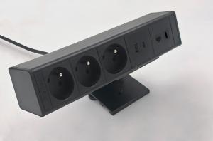 StrongPower elektromos dugaljzat DeskUp, 3x FR, HDMI, USB,fekete
