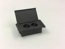 StrongPower elektromos dugaljzat SlimCover, francia,fekete