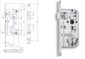 HOBES K 133 zár 72/80 PZ cink fehér