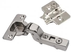 K-StrongHinges S3 pánt  csillapítás nélkül behelyezve 110°-os csavar, alátétes c