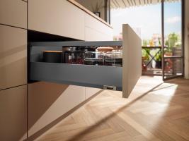 K-BLUM Merivobox 8xM+12xE/500 sötét szürke Inserta + 1x FESTOOL TXS 12