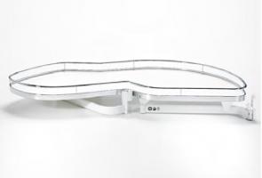 KES 235010 LeMans II classic 400mm jobbos - fehér alj/magasító korlát króm