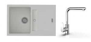 K-StrongSinks S3 mosogató szett Vardar 780 fehér +  Stréva csaptelep króm