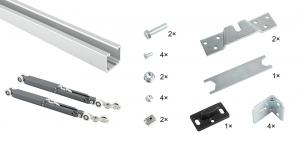 SISCO posuvné interiérové kování sada pro 1 křídlo, vedení 1,5m, 40kg, 2x tlumič