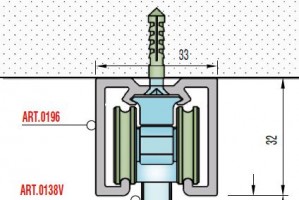 SISCO 0196 AF felső profil alu 6m