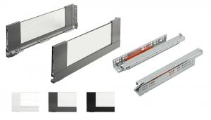 K-StrongMax 16 PUSH fiókvasalat H185/500mm üveg oldalfal, fekete