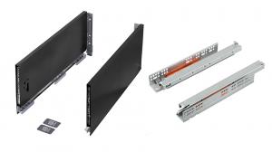 K-StrongMax 16 PUSH fiókvasalat H185/500mm, fekete