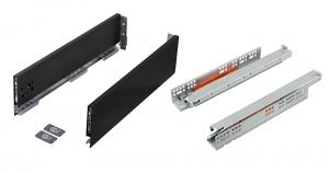 K-StrongMax 18 PUSH fiókvasalat H121/500mm, fekete