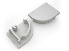 StrongLumio koncovky k profilu Maglyte-10 Angular šedá (pár)