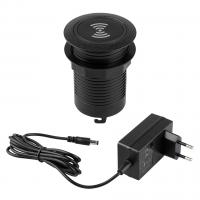 StrongPower PowerUp töltő USB A+C + vezeték nélküli töltés, fekete