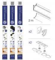 StrongLumio LED-profilkészlet Maglyte-10 Angular 2 m + tartozékok, fehér lakk